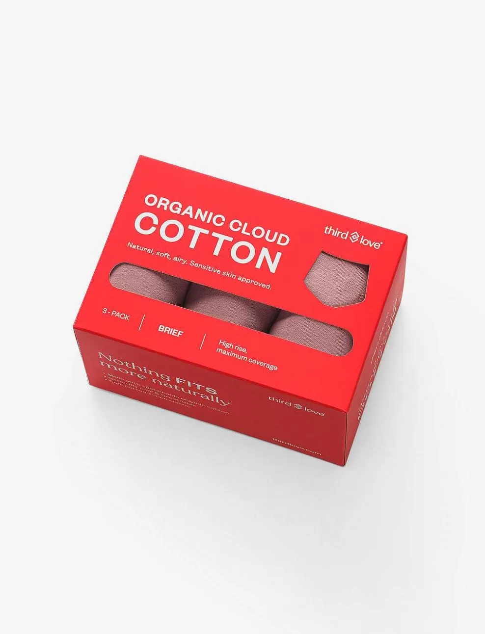 Brief^ThirdLove Organic Cloud Cotton Brief 3 Pack Box