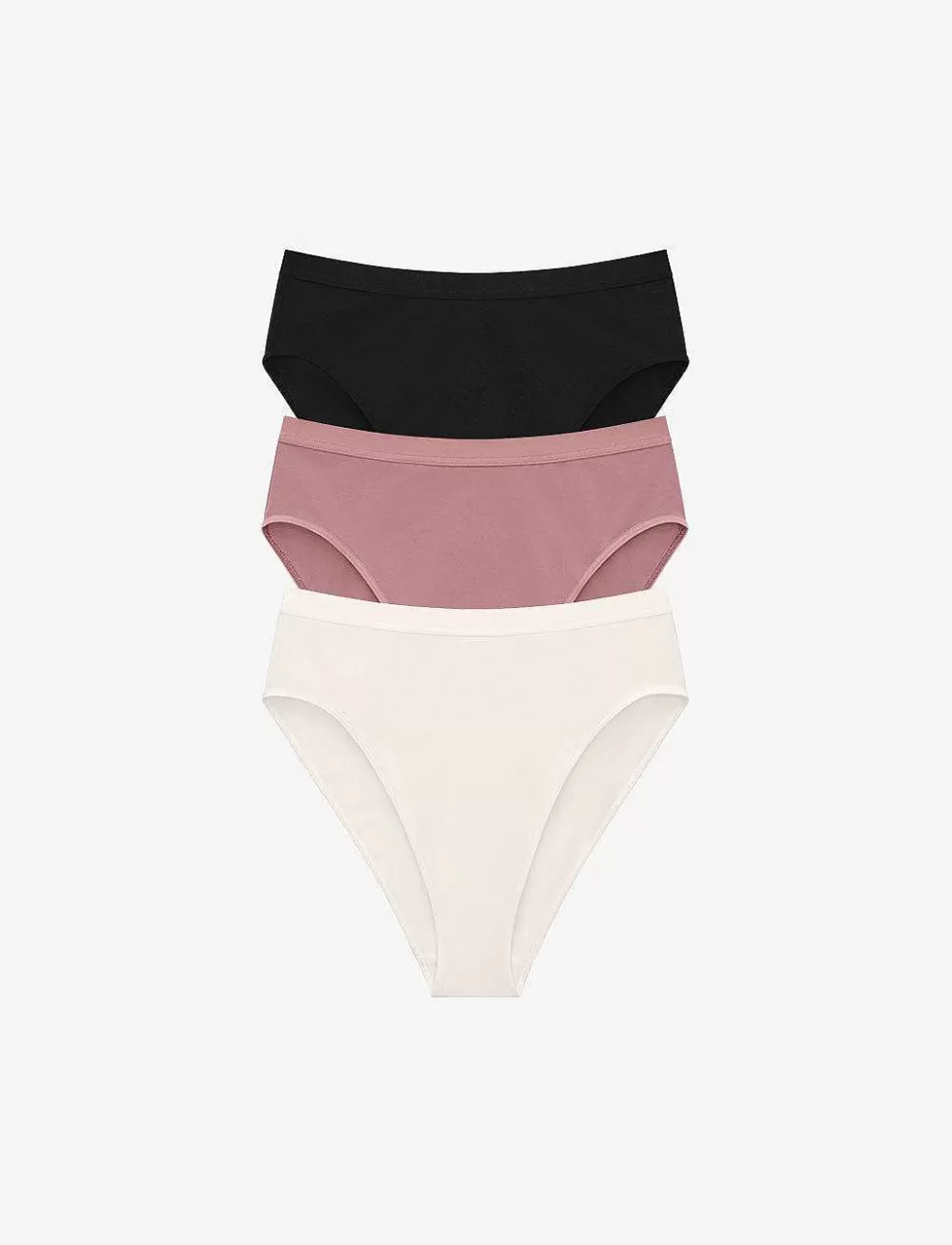Bikini^ThirdLove Organic Cloud Cotton High Leg Bikini 3 Pack Box