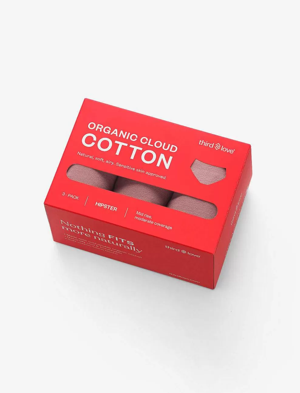 Hipster^ThirdLove Organic Cloud Cotton Hipster 3 Pack Box